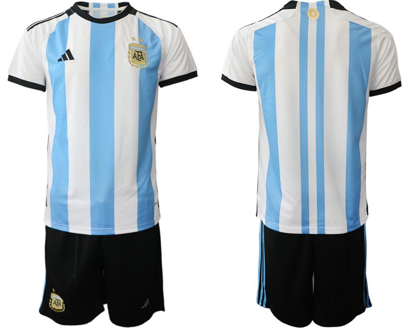 Cheap Men 2022 World Cup National Team Argentina home white blank Soccer Jerseys